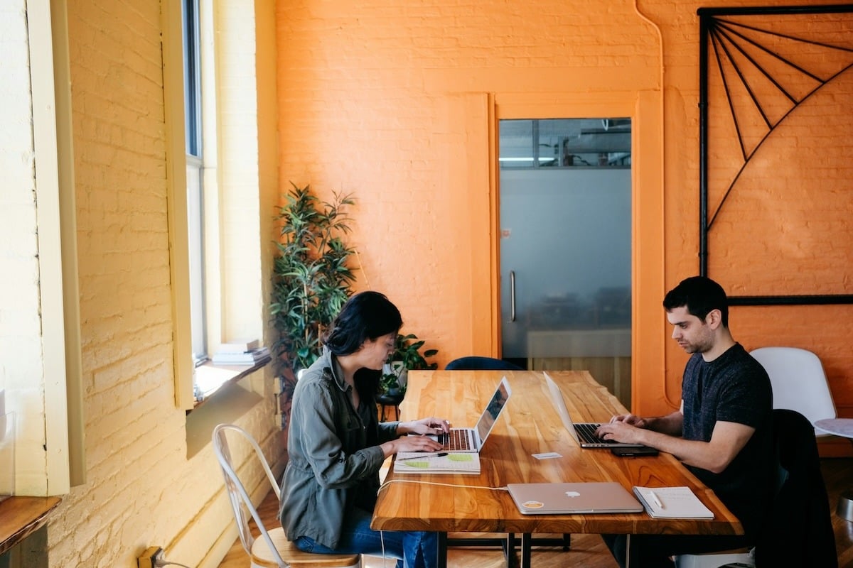 Team working from office